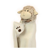 Noxxiez knuffeldeken met capuchon schaap, 130x100cm