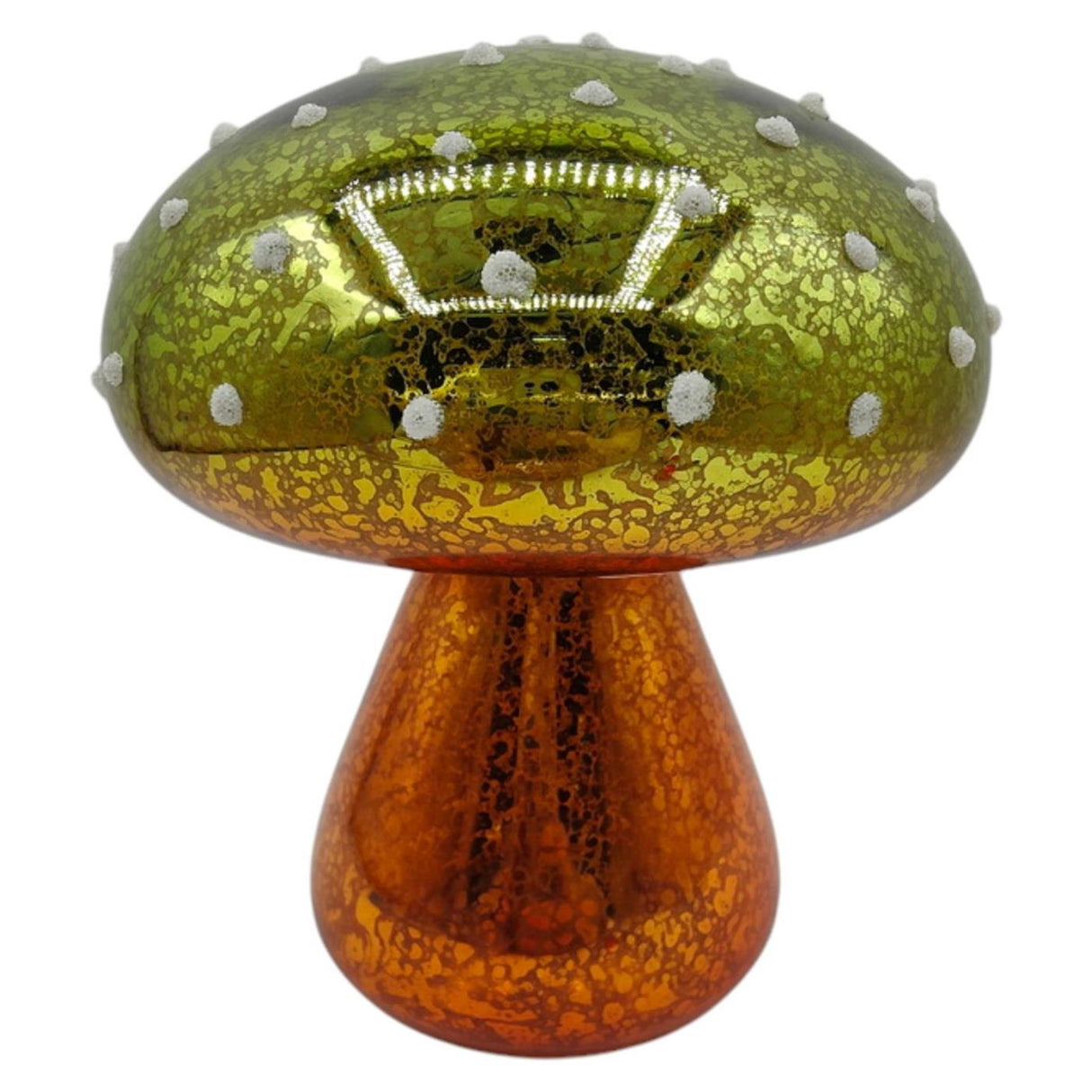 Mansion atmosphere beeld paddenstoel anti led groen 12,5x15cm