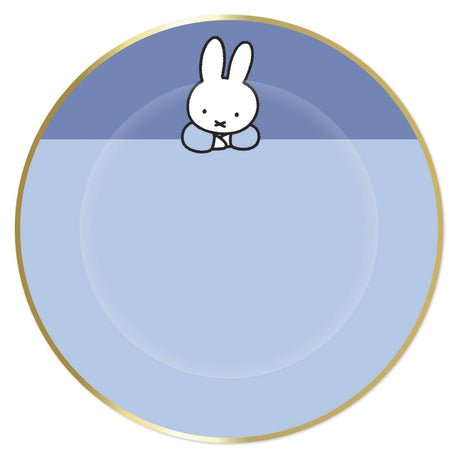Haza witbaard bordjes nijntje blauw, 8st.