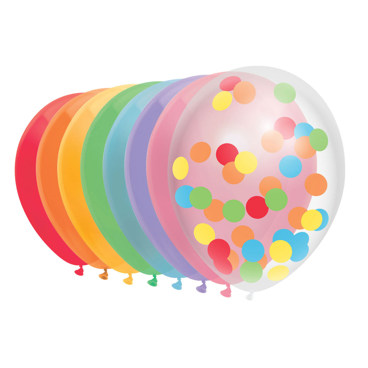 Haza Witbaard Ballons Regenboog, 10st.