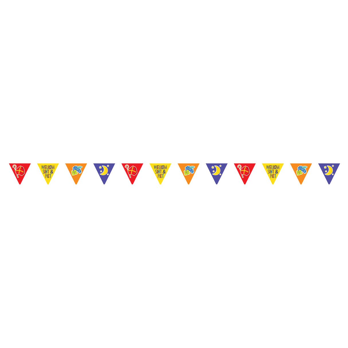 Haza Witbaard Paper Flag Flag Line Sinterklaas, 6mtr.