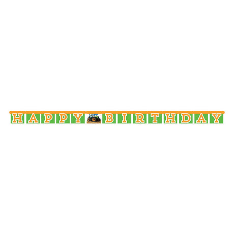 Haza witbaard tractor letterslinger happy birthday