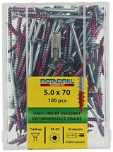 Rotadrill 1040001 - universeelschroef vktx vz 5.0x70mm (100) | 4 stuks