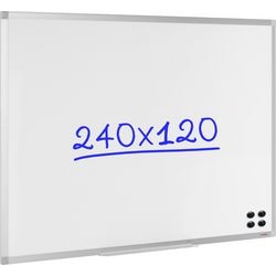 Geëmailleerd magnetisch whiteboard vk 240x120cm