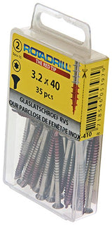 Rotadrill 1039916 - glaslatschroef lk torx rvs-410 3.2x40mm (35) | 6 stuks