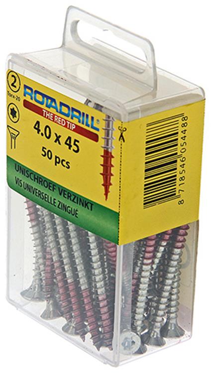 Rotadrill 1039938 - universeelschroef vktx vz 4.0x45mm (50) | 6 stuks