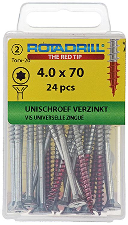 Rotadrill 1039941 - universeelschroef vktx vz 4.0x70mm (24) | 6 stuks