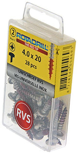 Rotadrill 1039878 - universeelschroef ck pzd rvs 4.0x20mm (28) | 6 stuks