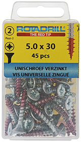 Rotadrill 1039807 - universeelschroef vk pzd vz 5.0x30mm (45) | 6 stuks