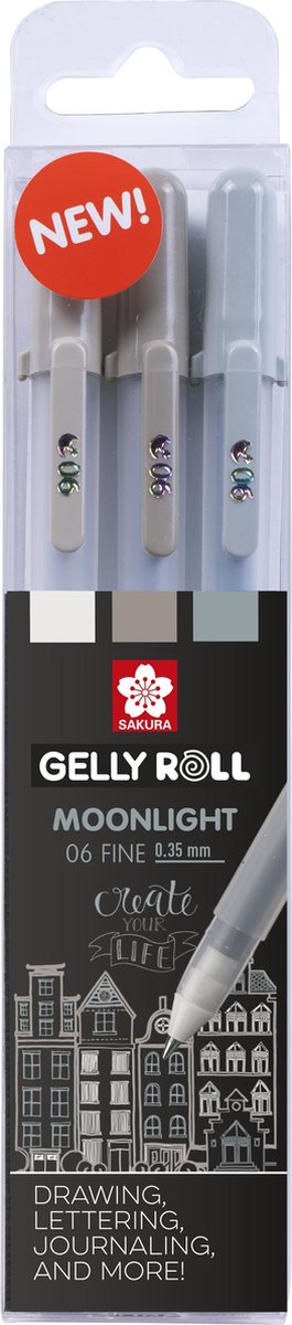 Sakura unieke collectie van 3 gelly rolls moonlight 06 urban