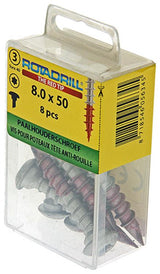 Rotadrill 1039924 - paalhouderschroef ar-coating tx 8.0x50mm (8) | 6 stuks