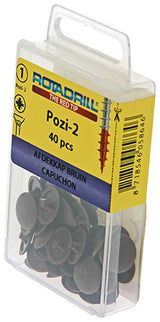 Rotadrill 1039838 - afdekkapje pzd 2 bruin (40) | 6 stuks