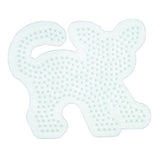 Hama strijkkralen grondplaat kat wit | 5 stuks