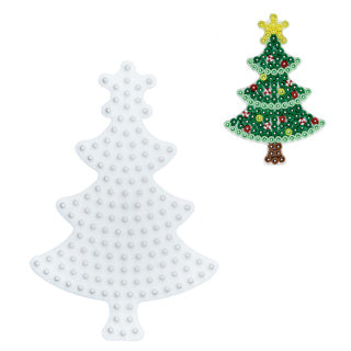 Hama strijkkralen grondplaat kerstboom wit | 5 stuks