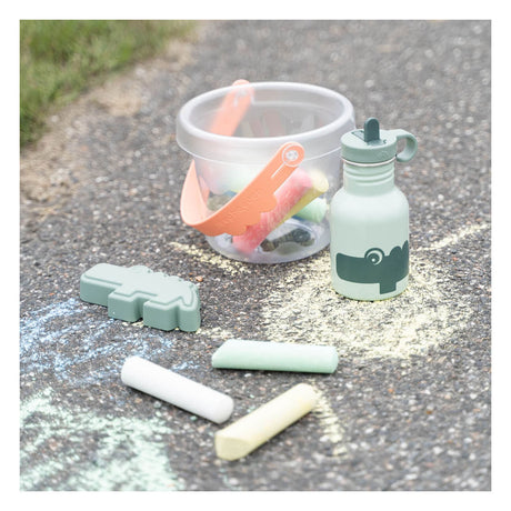 Done by deer metalen drinkfles croco groen - 350 ml