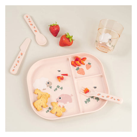 Done by deer foodie bestekset tiny farm - roze