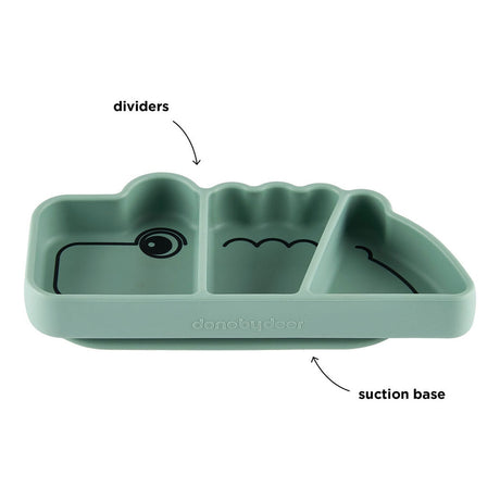 Done by deer siliconen stick stay snackbord croco - groen