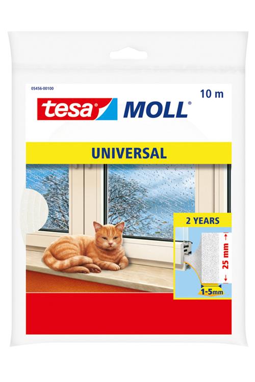 Tesa 1x zelfklevende tochtstrip - wit - 10 mtr x 25mm x 6mm