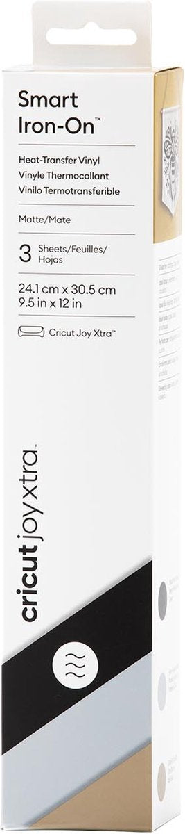 Cricut smart iron-on joy xtra folieset snijbreedte 30.5 cm zwart, goud, zilver