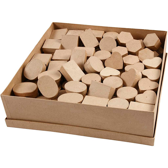 Creativ company mini dozen - 4-6 cm d x 3 cm h - 144 stuks - kleine dozen voor geschenken en decoratie