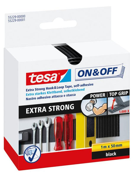 Tesa 1002955 - velc.ex.st.klittenb.zw 50mmx1m | 3 stuks