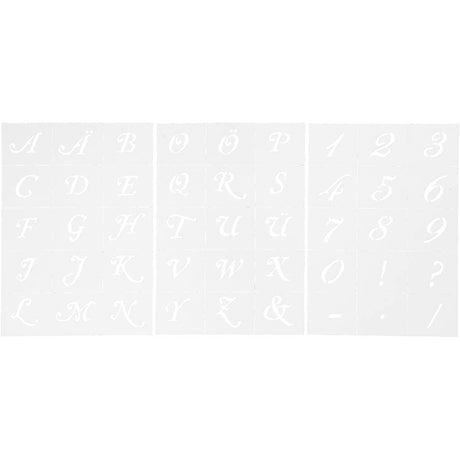 Creativ company letters en cijfers sjabloon
