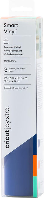 Cricut smart vinyl permanent joy xtra folieset snijbreedte 30.5 cm blauw, oranje, munt