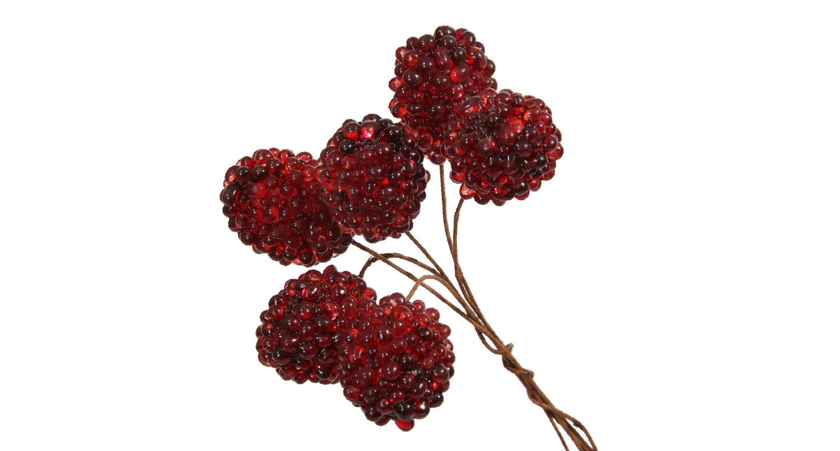 Pb. 12 bundle of 6 blueberries red 28 mm