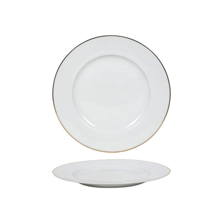 Bord wit goud rand ø20,5cm doos a 6