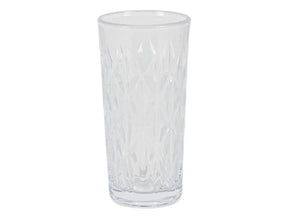 Glas whiskey water m relief 330ml 15cm 6 stuks