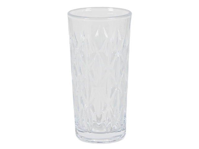 Glas whiskey water m relief 330ml 15cm 6 stuks