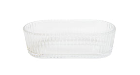 Schaaltje ovaal lines clear 17x8x5cm