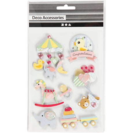 Creativ company https: www.cchobby.nl 3d-stickers-baby-h-25-70-mm-b-20-55-mm-dikte-7-mm-8-stuk-1-doos