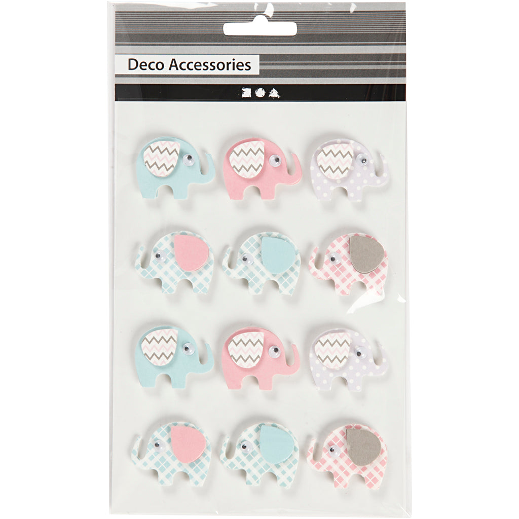 Http: www.cchobby.nl 3d-stickers-olifanten-h-25-mm-b-31-mm-dikte-7-mm-12-stuk-1-doos
