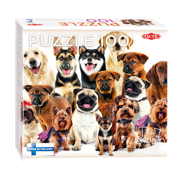 Taktische Puzzlegruppe oder niedliche Hunde, 100..