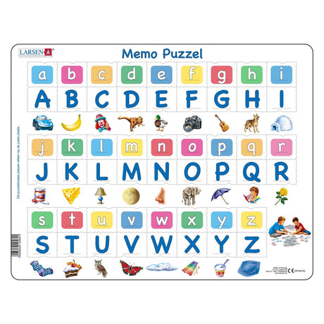 Selecta larsen memopuzzel leren lezen - het alfabet met afbeeldingen, 52st.
