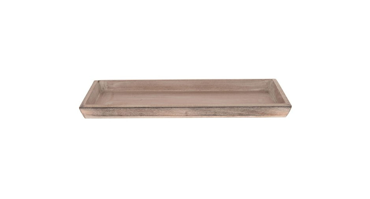 Tray mdf 39x15x2,5cm antique grey-wash