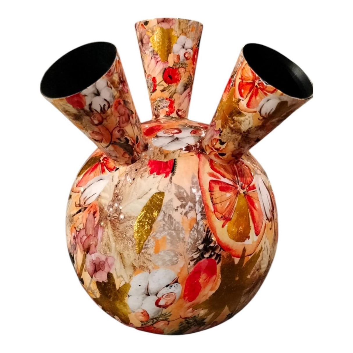 Mansion atmosphere tulpenvaas bloem goud 20x29cm