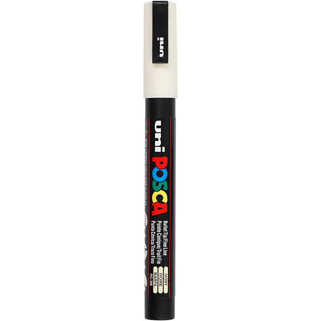 Uni posca http: www.cchobby.nl posca-marker-afm-pc-3m-lijndikte-0-9-1-3-mm-fijn-ivoor-1-stuk