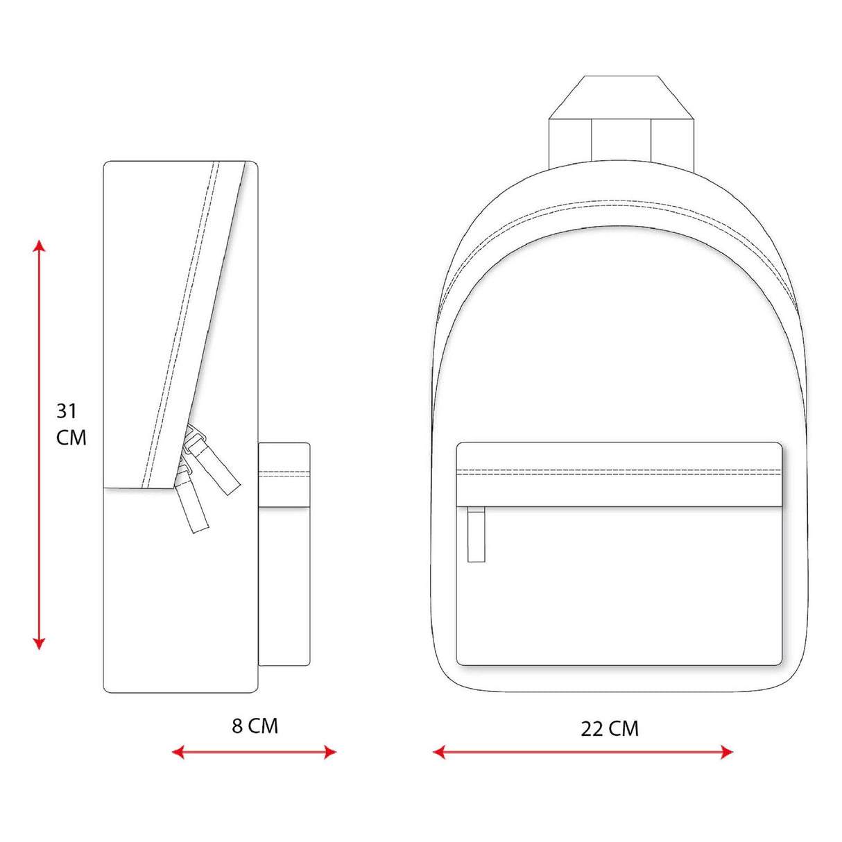 Mochila de vadoBag PRET PIENSA PENSAMIENTOS HEBITES ANIMALES SALVES