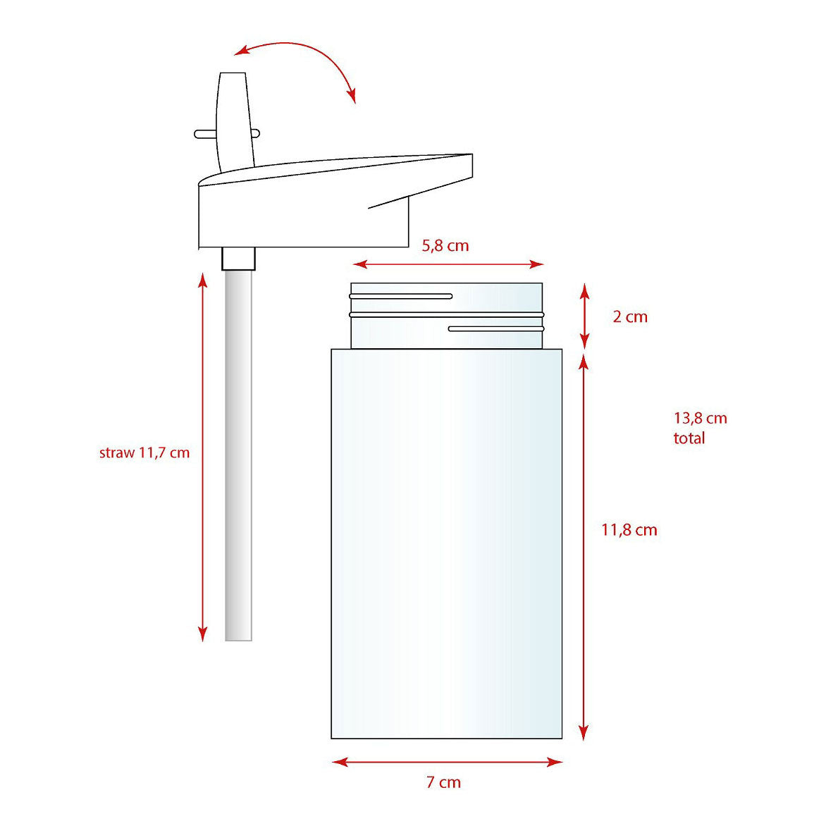 Vadobag Drinking Bottle Stitch Let's Eat, 450ml