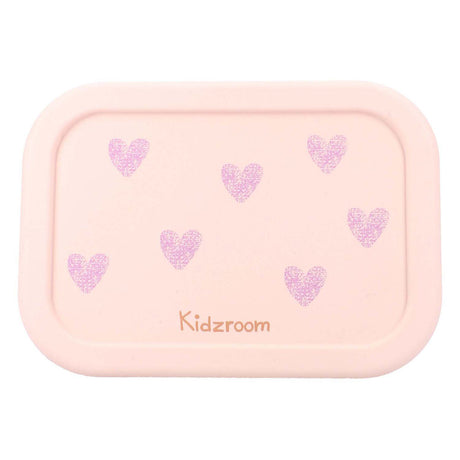 Kidzroom magical meadows lunchbox - 1.2 l - 6 x 17 x 12 cm - roze - hartjes