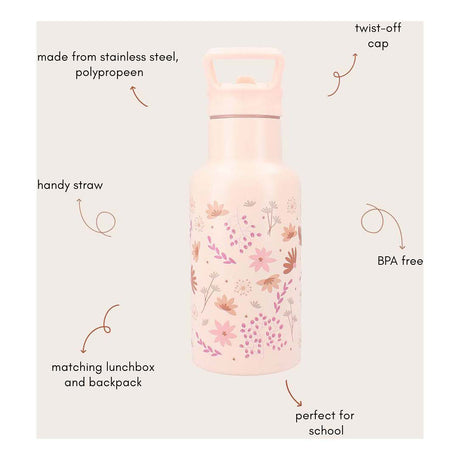Kidzroom drinkfles sweet sips bloemen, 350ml