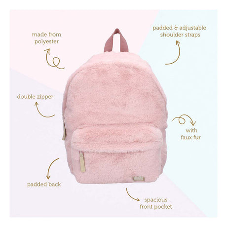 Milky kiss rugzak the wow factor fluffy lichtroze