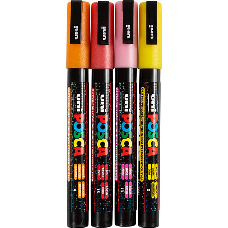 Posca https: www.cchobby.nl -marker-afm-pc-3m-lijndikte-0-9-1-3-mm-fijn-glitterkleuren-4-stuk-1-stuk