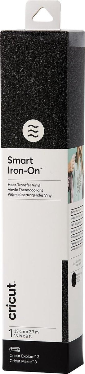 Cricut smart iron-on™ folie glittereffect, zwart