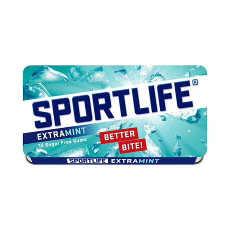 Sportlife extramint kauwgom doos - 24 pakjes - 24x18g