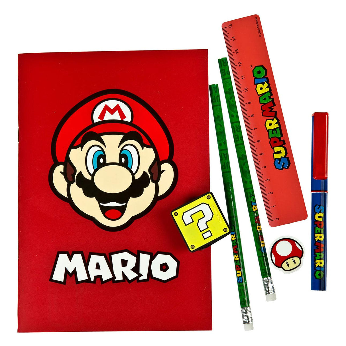 Conjunto de escritura Super Mario encubierto, 7dlg.