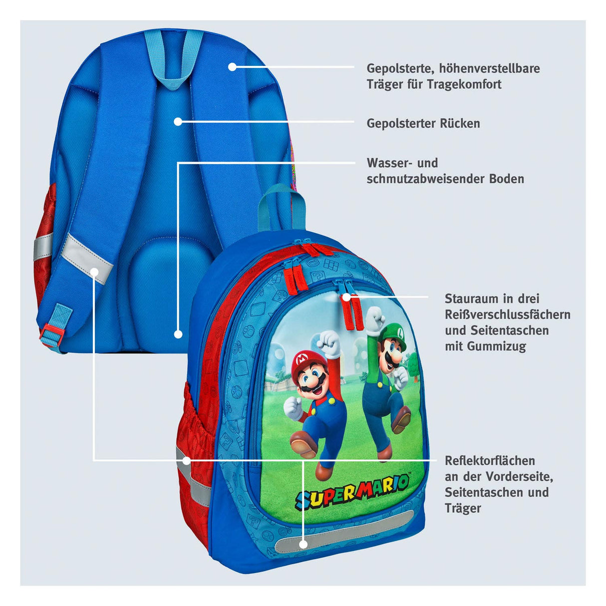 Undercover Super Mario School ryggsäck