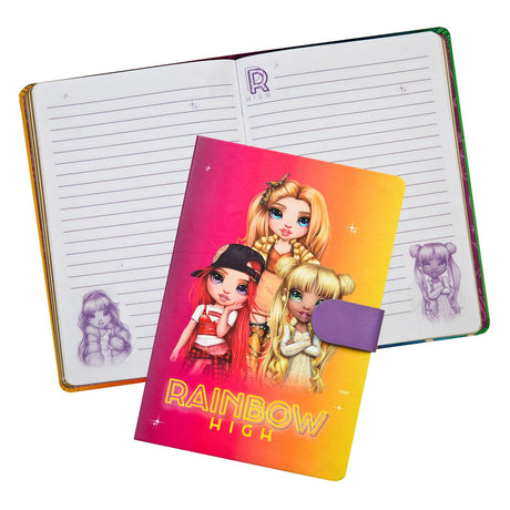 Undercover Rainbow High notebook with magnetic closure